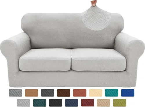 Vista 52 de XINEAGE Funda de diván para sofá en forma de L, fundas de sofá modular para mascotas, funda de asiento de sofá antideslizante lavable, fundas