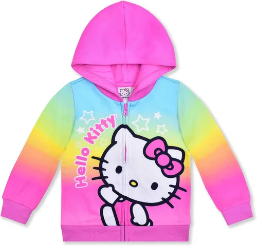 Vista 6 de Hello Kitty - Sudadera con capucha y cremallera para bebés, niños pequeños y niñas rosado (Blush Pink)