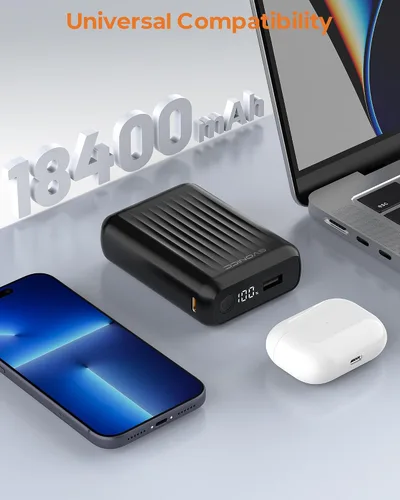 Vista 8 de Paquete de batería para chaqueta térmica de 12 V y 18400 mAh para Wulcea, Genovega, paquete de batería portátil para chaqueta térmica con pantalla