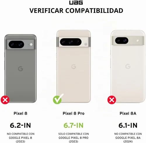 Vista 2 de URBAN ARMOR GEAR UAG - Funda protectora hecha para Google Pixel 8 Pro, color verde oliva verde oliva, delgada, resistente a los impactos, resistente