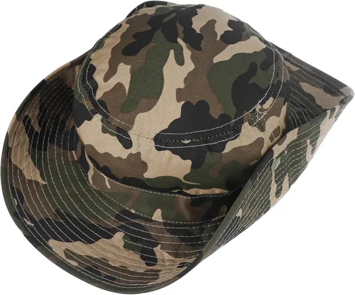 Vista 5 de Sombrero de sol para niños, sombrero de camuflaje para niños, sombrero de pesca de safari, gorra Boonie para niños y niñas al aire libre