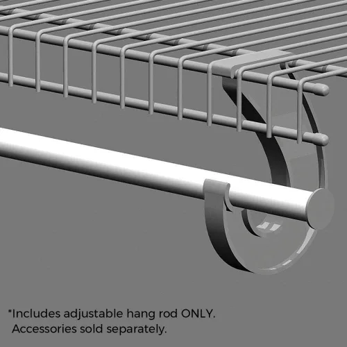 Vista 2 de ClosetMaid 2050 varilla clóset ajustable para colgar superdeslizante, 2' a 4