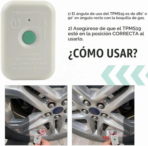 Vista 5 de TPMS 19 Restablecimiento de presión de neumáticos, herramienta de programación de sensor de reinicio TPMS, accesorio OEM de repuesto #8C2T-1A203-AB