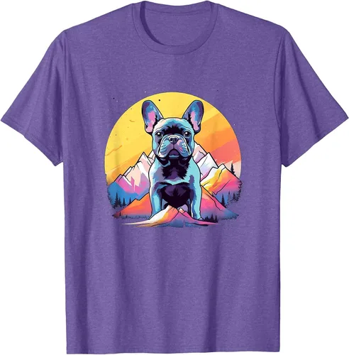 Vista 48 de French Bulldog Dog Men Women Kids T-Shirt Asphalt Grey