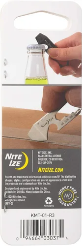 Vista 6 de Nite Ize DoohicKey Llavero multiherramienta, acero inoxidable 5 en 1 multiherramienta con abrebotellas + clip de mosquetón, negro