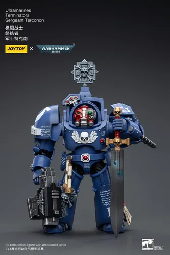 Vista 8 de JoyToy Warhammer 40K: Ultramarines Terminators SGT. Terconon Figura de acción a escala 1:18