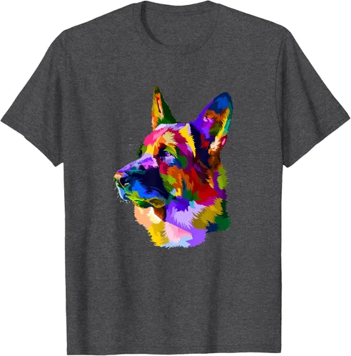 Vista 38 de Camiseta para dueño de perro de pastor alemán, Negro