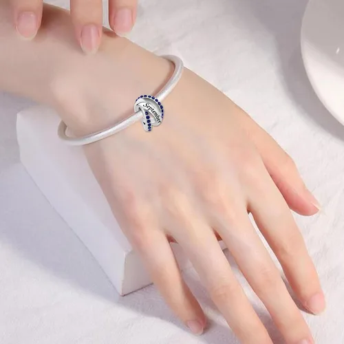 Vista 4 de KunBead Abalorios de cuentas de piedra natal de enero a diciembre, compatibles con pulseras Pandora para mujer