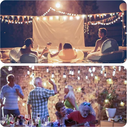 Vista 5 de Visther 5000K S14 Outdoor String Light Replacement Bulbs for Patio, 24-Pack 5000K Blanco luz día