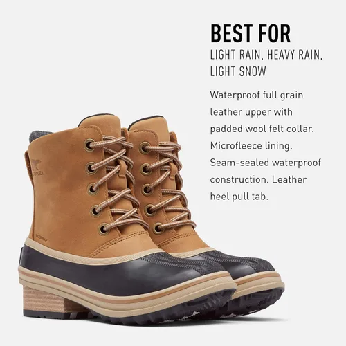 Vista 3 de Sorel Encaje Slimpack III para mujer, lluvia y nieve, resistente al agua, Nieve