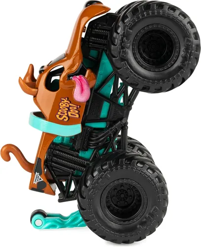 Vista 3 de Monster Jam, Camión monstruo oficial de Scooby-Doo, vehículo fundido a presión, serie Ruff Crowd, escala 1:64