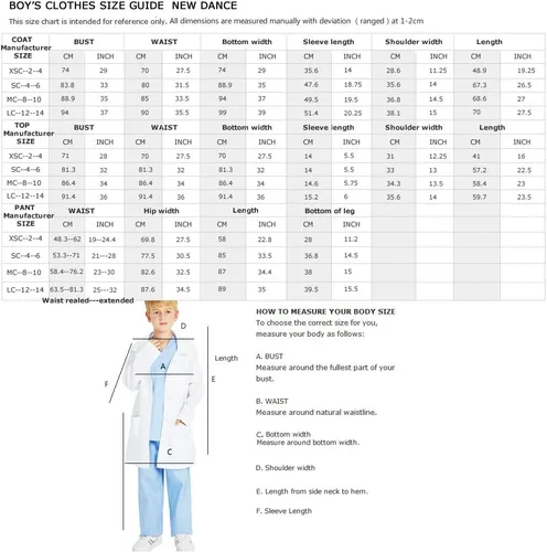Vista 3 de NUEVO DANCE - Disfraz de doctor para niños, bata de doctor, disfraz de científico