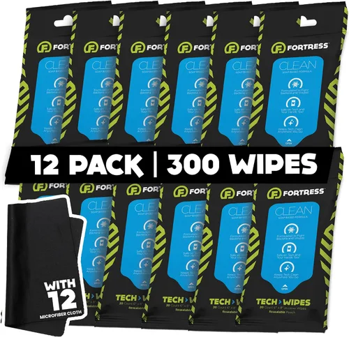 Vista 17 de Fortress Toallitas electrónicas (25 unidades, paquete de 3) toallitas para llevar para pantallas, teléfonos, teclados, monitores de TV, pantallas