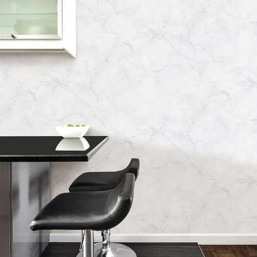 Vista 5 de NuWallpaper NU2090: Papel pintado de mármol Carrara Peel and Stick, Multi