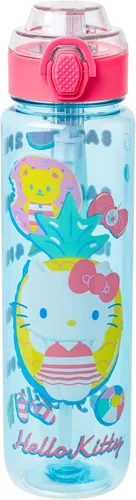 Vista 9 de Silver Buffalo Disney Lilo y Stitch Botella de agua con rastreador de hidratación Stay Cool Schedule, de plástico, con tapa de cierre, correa