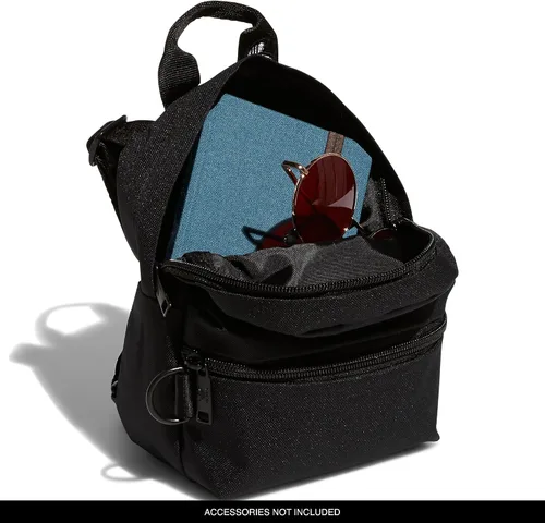 Vista 3 de adidas Originals Trefoil 2.0 - Mochila pequeña de viaje, color negro y blanco, talla única