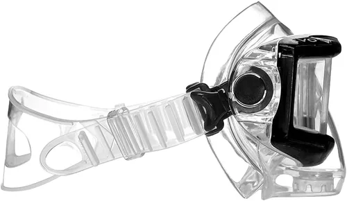 Vista 3 de EVO Hammerhead+ - Máscara de buceo panorámico de 4 lentes con válvula de purga, buceo libre, esnórquel, máscara de buceo para hombres y mujeres Negro