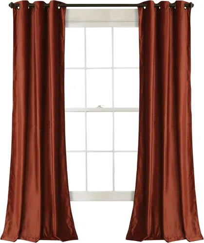 Vista 38 de Lush Decor Prima Velvet - Par de paneles de cortinas de ventana de terciopelo sólido con filtro de luz, 38" de ancho x 84" de largo, negro