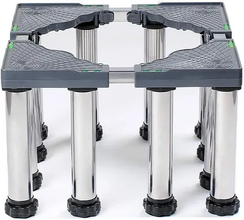 Vista 10 de Base ajustable multifuncional para lavadora Soporte de secadora Antivibración ajustable de 17.7 a 27.5 pulgadas, bandejas de piso para refrigerador