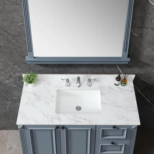 Vista 20 de Salpicaduras laterales para fregadero de baño de 22 x 4 pulgadas, tamaño universal para lavabo de baño, salpicaduras laterales de piedra