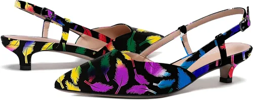 Vista 6 de WAYDERNS Zapatos de tacón bajo con correa de tobillo y puntera puntiaguda para mujer, 1.5 pulgadas