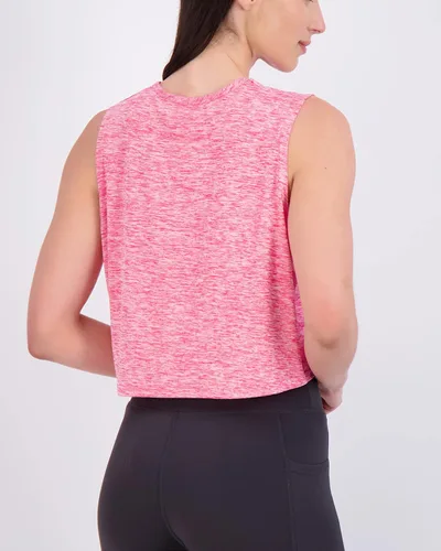 Vista 4 de Real Essentials Paquete de 5 camiseta sin mangas de verano Dry Fit para mujer, camiseta deportiva para gimnasio, yoga, entrenamiento