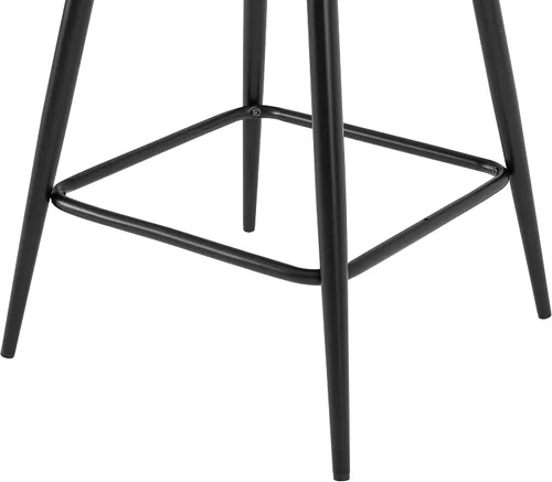 Vista 10 de Crosley Furniture Weston - Juego de 2 taburetes de bar tapizados con altura de mostrador, color marrón desgastado/negro mate
