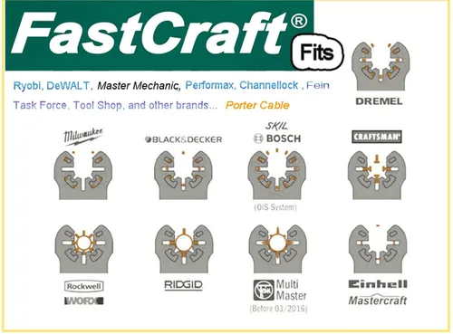 Vista 8 de FastCraft - Hojas de sierra oscilantes de alta calidad, 40 piezas, se adapta a la mayoría de las marcas