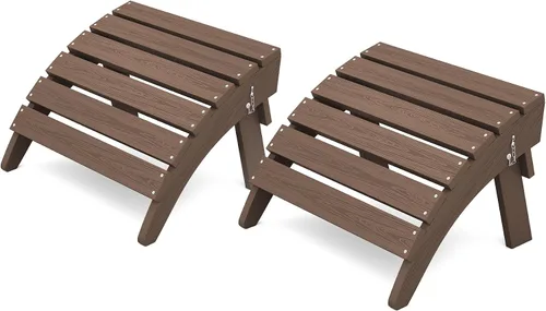 Vista 22 de KINGYES Otomana Adirondack plegable para silla Adirondack, Aruba