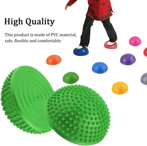 Vista 3 de Pelota de equilibrio, masaje de pies y entrenamiento de estabilidad con superficie texturizada, accesorio de pilates para yoga, fitness, gimnasia