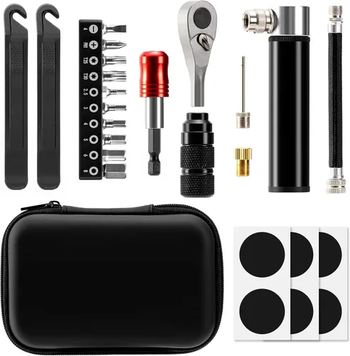Vista 8 de Kit de herramientas de reparación de bicicletas con 10 puntas magnéticas, multiherramienta de aleación para bicicleta, MTB, ciclismo de carretera