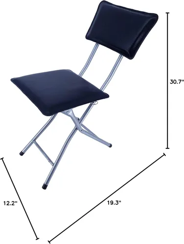 Vista 2 de UNIWARE Silla Plegable Cuadrada, 12.2x19.3x30.7, Negro