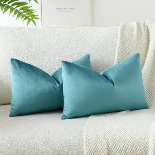 Vista 39 de OTOSTAR - Fundas de almohada decorativas de 16 x 16 pulgadas, fundas de cojín de terciopelo suave, fundas cuadradas para sofá, cama, sofá del hogar