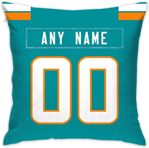 Vista 2 de Fundas de almohada de fútbol personalizadas, paquete de 2 unidades, almohadas decorativas, números de nombre, regalos para hombres y mujeres, 18 x