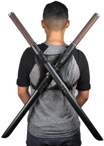 Vista 2 de Ace Martial Arts Supply dos espadas ninjas con vaina doble