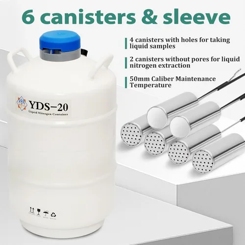 Vista 6 de Contenedor de Nitrógeno Líquido Criogénico de 20L (LN2) Contenedor Criogénico de Aleación de Aluminio Contenedor Criogénico Estático de Nitrógeno