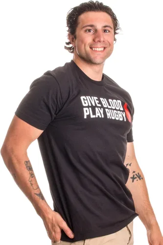 Vista 4 de Give Blood Play Rugby Divertida camiseta de la Unión de Rugby Player Rugger League