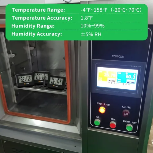 Vista 6 de 4 piezas de mini higrómetro digital y termómetro para reptiles con sonda extendida (solo temperatura) Medidor de temperatura y humedad