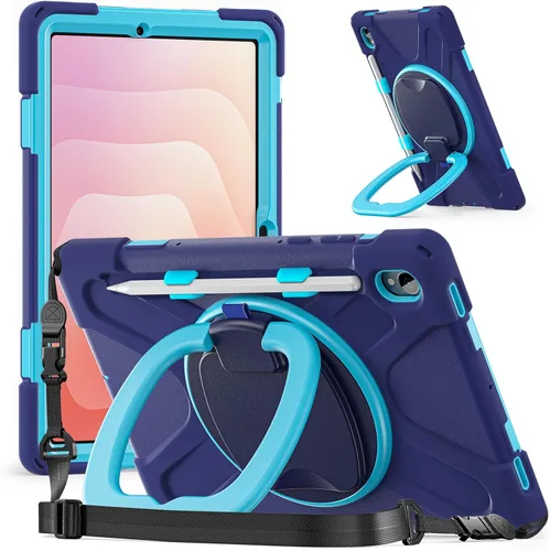 Vista 152 de 360 Rotation Case for Galaxy Tab ActivePro/Tab Active4 Pro/Active 5 Pro 10.1" Sturdy Cover Rotate Ring Stand Shoulder Carrying Strap Hand Strap
