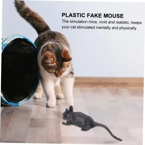 Vista 8 de 10Pcs Halloween Simulation Mouse Realistic Plastic Prank for Parties Scary Decorations and Fun Lightweight and Reusable for Haunted Houses and Events