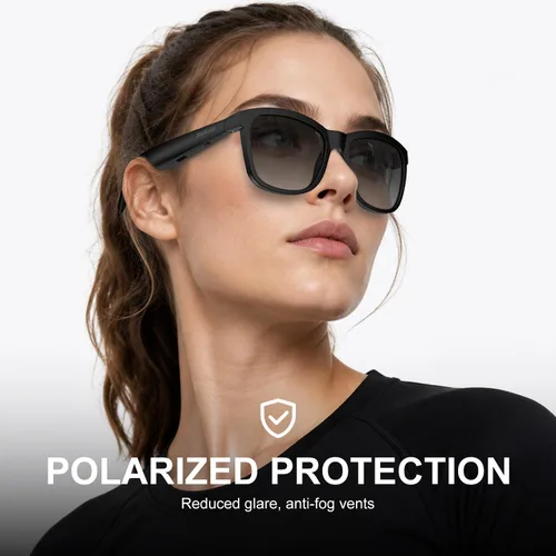 Vista 6 de Gafas Bluetooth BluKaSa, protección UV, batería de larga duración, carga USB C Bluetooth Sunglasses, Smart Glasses, Polarized Lenses,Bluetooth