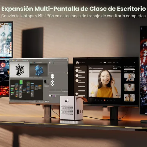 Vista 3 de NIMO Caja de tarjeta gráfica externa, AMD Radeon RX 7600M XT para portátil