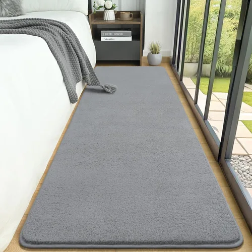 Vista 32 de AROGAN Alfombra Shag de Pasillo de 2 x 4 pies para pasillos, alfombras lavables con espuma viscoelástica para dormitorio, entrada