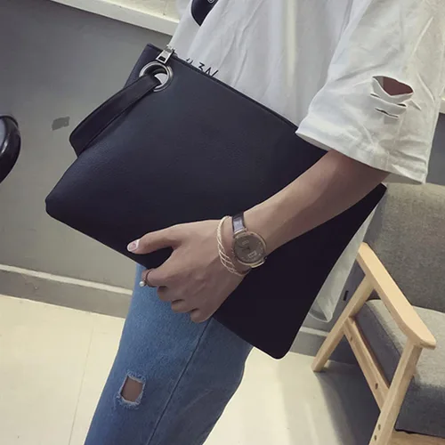 Vista 2 de Mily Bolso de mano de gran tamaño, bolso de mano con cadena de embrague, bolsa plegable