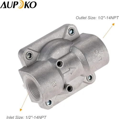 Vista 6 de Aupoko Regulador de parrilla de gas natural 1/2 "-14NPT LP Reguladores de gas, presión de entrada: 1/2 "PSIG, presión de salida LPG 5 "W.C, para gas