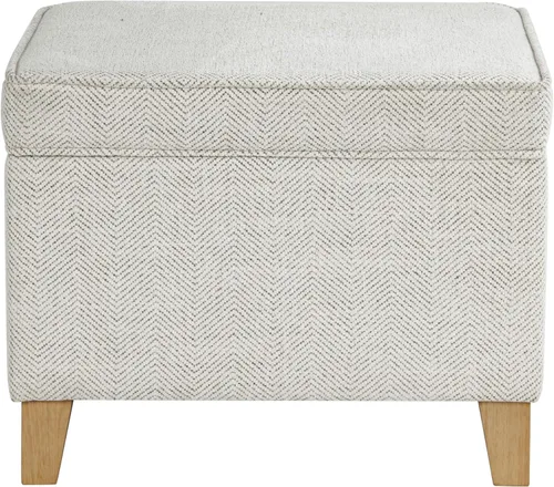 Vista 24 de Homepop Decoración para el hogar K7646-A862 Otomana de almacenamiento rectangular moderna tapizada Otomana con tapa con bisagras