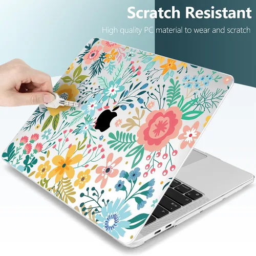 Vista 4 de TWOLSKOO Funda compatible con MacBook Pro de 13 pulgadas 2023-2016 A2338 M2/M1 A2251 A2289 A2159 A1989 A1706, cubierta rígida de plástico y funda