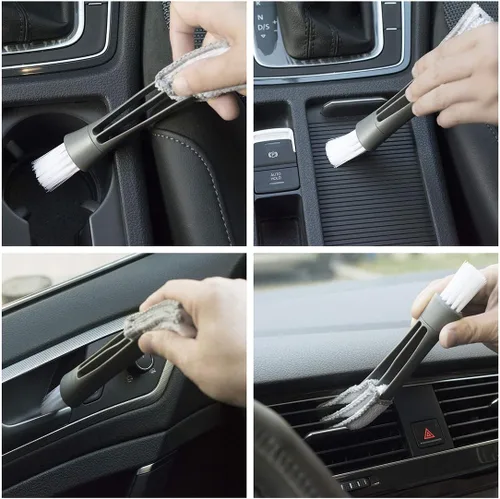 Vista 7 de Cepillo de coche de microfibra Mango extensible Interior Exterior Limpieza multiusos Cepillo de coche