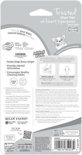 Vista 12 de Nylabone Hueso de Nuca Bone Pop-In Juguetes de Golosinas Poderosas para Perros, Juguetes Interactivos Dispensadores de Golosinas y Enriquecimiento