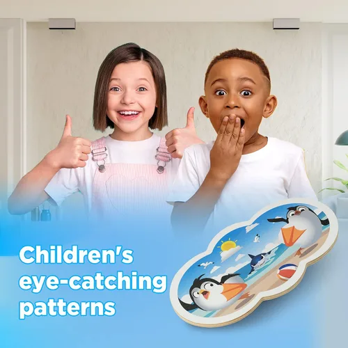 Vista 4 de Tabla de Equilibrio de Madera para Niños, Tabla Tambaleante para Equilibrio, Soporte de Tabla de Equilibrio para Niños Pequeños, Tablas